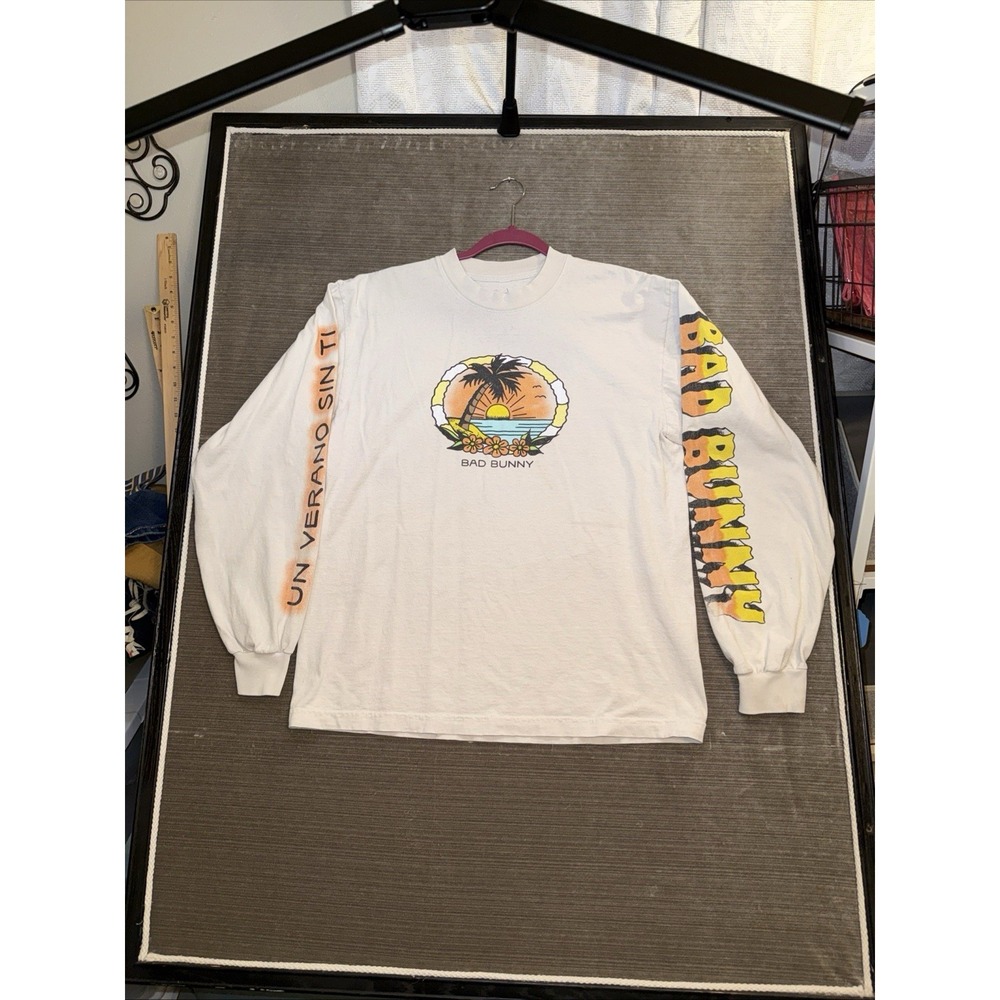 Bad Bunny Official Merch Long Sleeve Shirt Size M Un Verano Sin Ti 2022